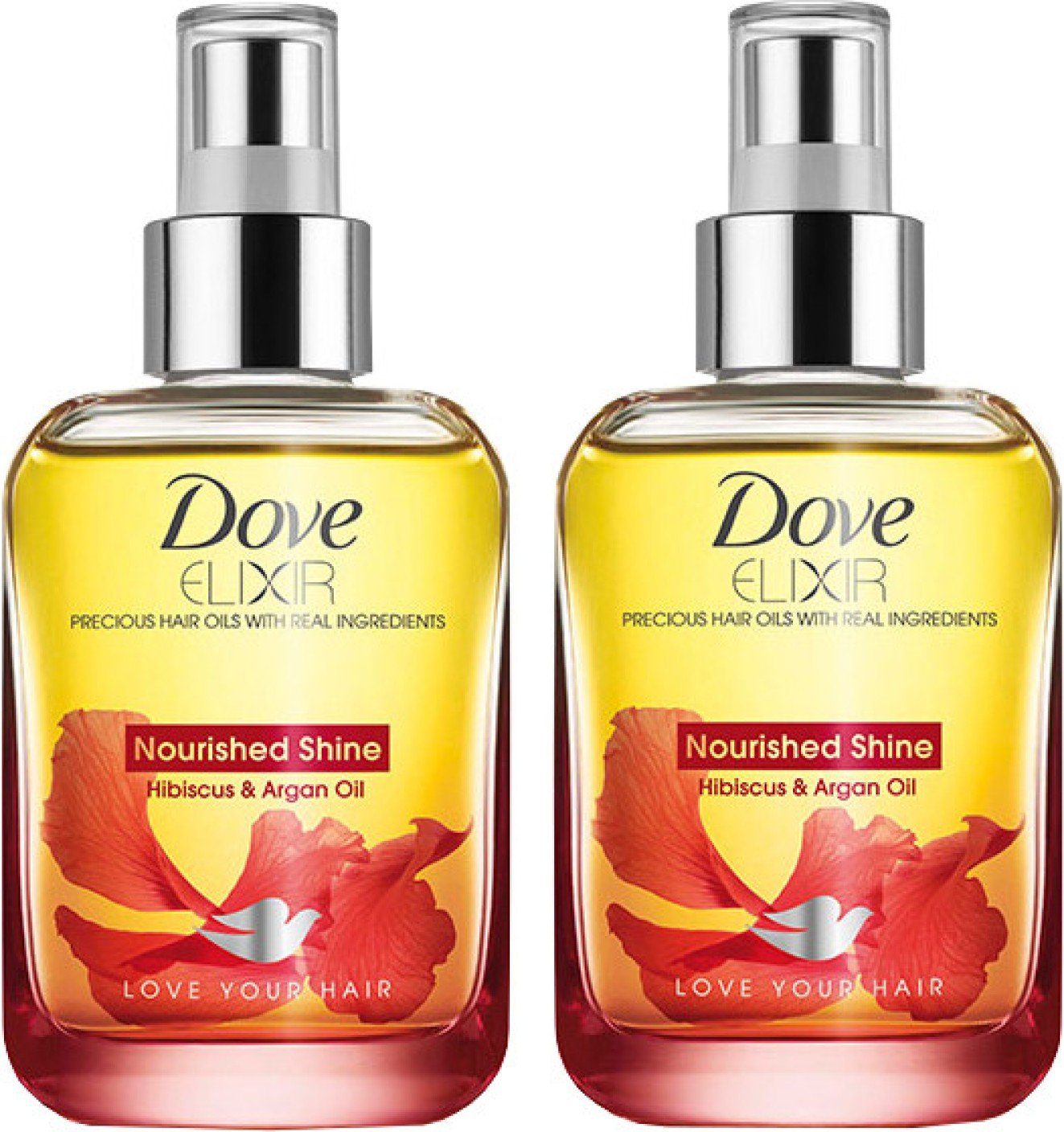 Dove Elixir Nourished Shine Hibiscus and Argan Hair Oil