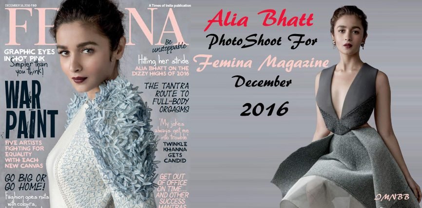Alia Bhatt PhotoShoot Femina Magazine December 2016